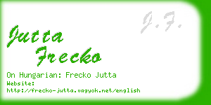 jutta frecko business card